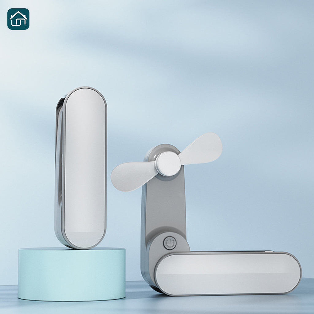 Handheld Mini Fan, Portable Small Fan for Travel, Battery-operated Rechargeable USB fan for long working hours. Innovative Foldable Pocket Fan, Suitable for Outdoor or Indoor Use, Summer Must-Have (Available in White, Pink, and Green colors)
