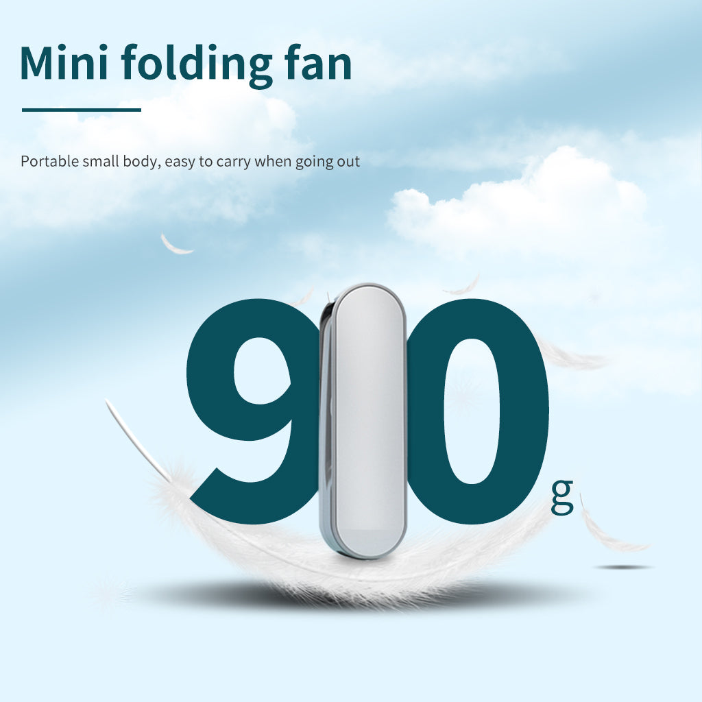 Handheld Mini Fan, Portable Small Fan for Travel, Battery-operated Rechargeable USB fan for long working hours. Innovative Foldable Pocket Fan, Suitable for Outdoor or Indoor Use, Summer Must-Have (Available in White, Pink, and Green colors)