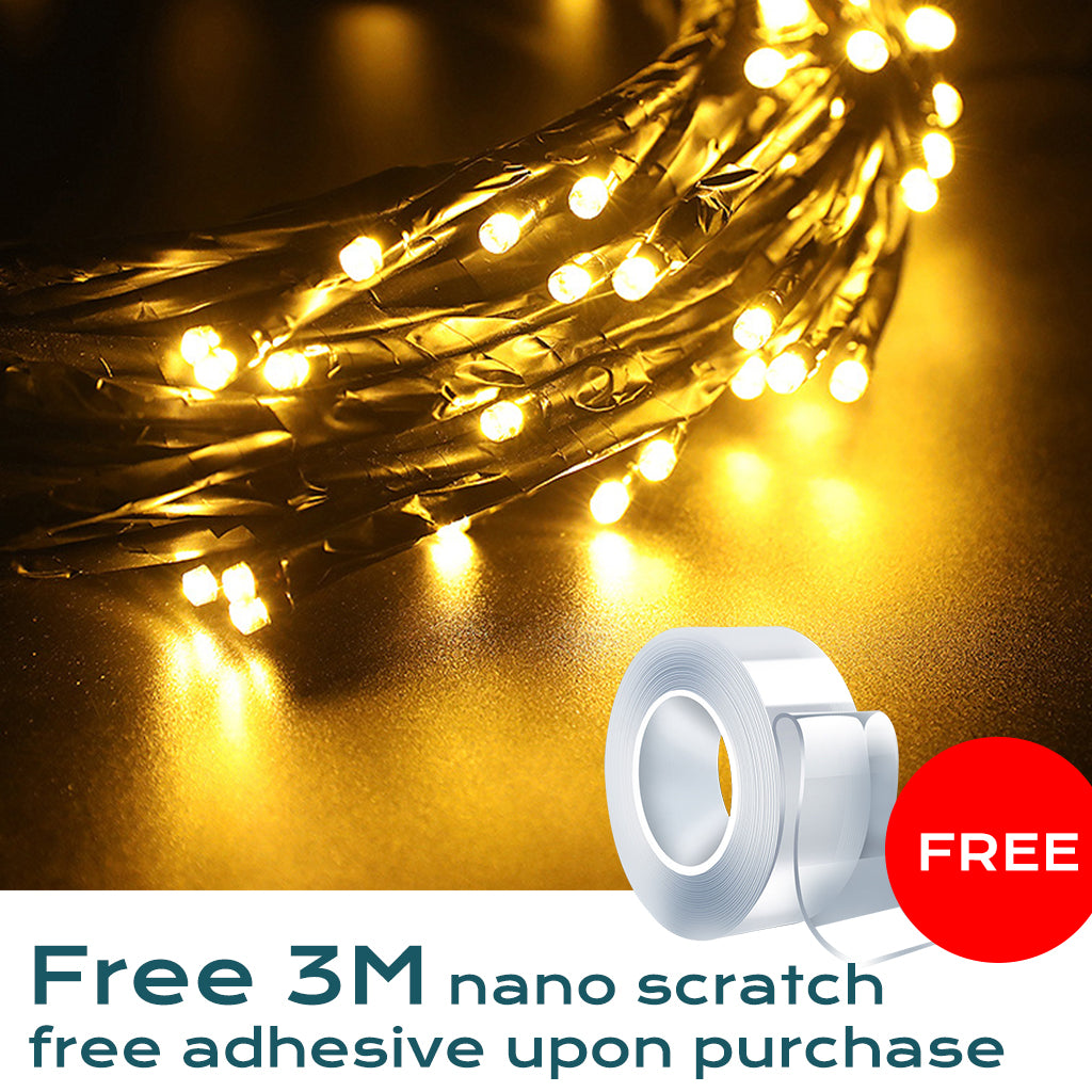 Magic Rattan Branch Lights for Home Decoration, Christmas Decoration, Flexible DIY Indoor Artificial Plant Branches, 144 LED Vines for Wall, Bedroom, Living Room Decoration (Comes with 1 roll of transparent double-sided tape)