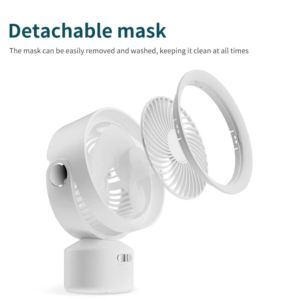 Camping Fan with LED Light, Multifunctional Portable Stand Oscillating Small Ceiling Fan for Camping Office Tents