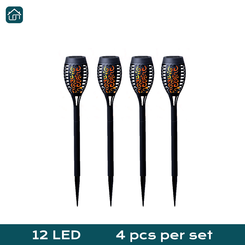 Solar Outdoor Lights, Solar Torch Lights with Flickering Flame Effect, solar flame lights for garden parties, camping, BBQ, weddings, Christmas, and Halloween