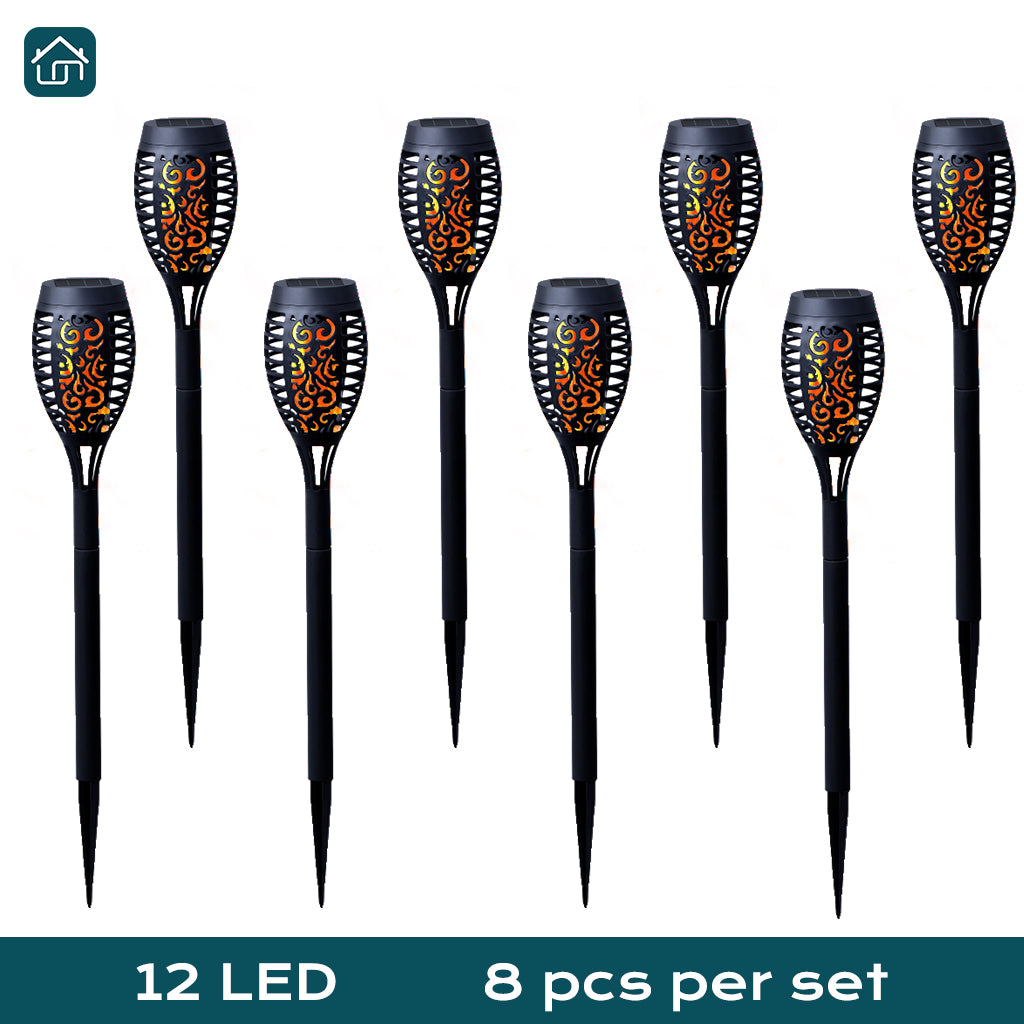 Solar Outdoor Lights, Solar Torch Lights with Flickering Flame Effect, solar flame lights for garden parties, camping, BBQ, weddings, Christmas, and Halloween