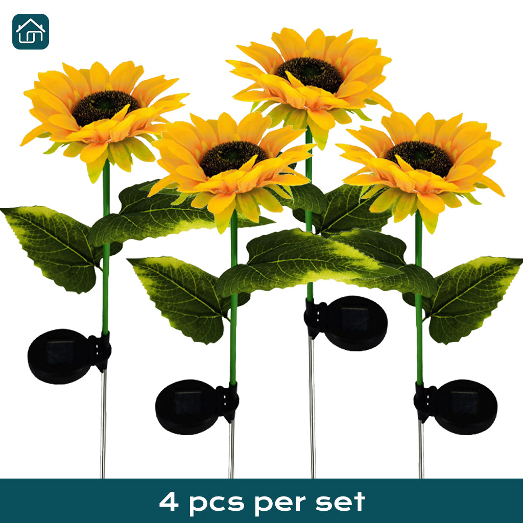 Solar Outdoor Sunflower Lights, Waterproof Solar Outdoor Lights Auto On/Off Solar Decorative Lights LED Solar Lights For Garden, Patio, Backyard Lawn Decoration