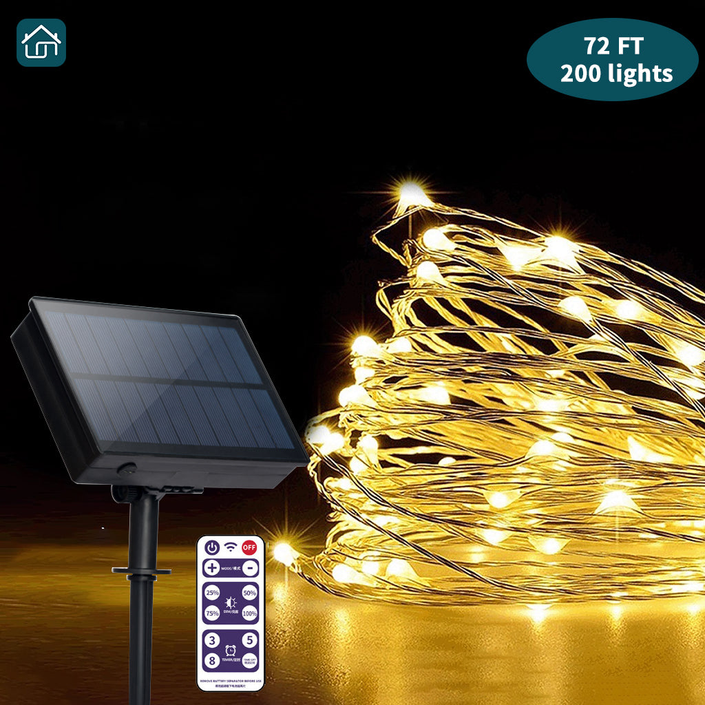 Outdoor Solar String Lights, Led Solar Fairy Lights with 8 Modes. Wate – e  Easier Life