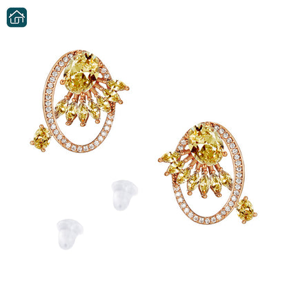 Wheat earrings for girls' birthday gift alloy gold plated wheat earrings for women's Valentine's Day gift