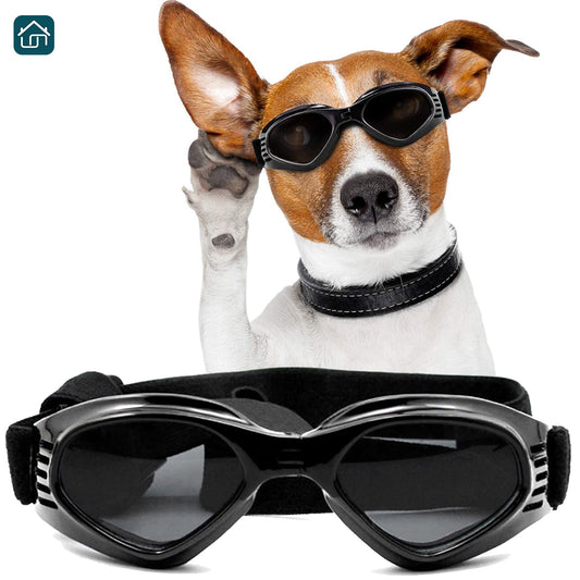 Dog Goggles, Dog Sunglasses with UV Protection, Foldable Pet Sunglasses, Adjustable Waterproof Glasses