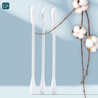 Natural Organic Paper Cotton Swabs,Biodegradable Double Tips Cotton Buds for Personal Care Available in 3 Models