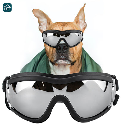 Dog Goggles, Dog Sunglasses Snowproof Windproof Anti-UV Dog Glasses Travel, Ski Pet Goggles, Anti-Fog Dog Snow Goggles, Medium Large Dog Goggles With Adjustable Straps