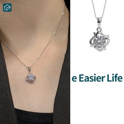 S925 Sterling Silver Zirconia Pendant Necklace Fashionable and Versatile Fairy Collarbone Chain Mother's Day Gift Available in Multiple Styles