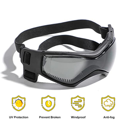 Puppy Goggles, Easy-to-Wear Puppy Sunglasses with Adjustable UV Protection: Waterproof, Windproof, Antifog Puppy Glasses for Small and Medium Dogs