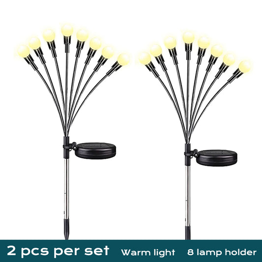 Solar Firefly Lamp, Solar Swing Lamp, Wind Swing Outdoor Waterproof Solar Decorative Lamp, Solar Outdoor Lamp for Garden, Courtyard, Walkway Decoration  (Warm Color and Color Optional)