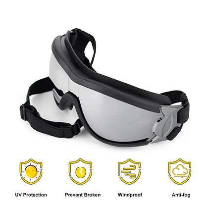 Dog Goggles, Dog Sunglasses Snowproof Windproof Anti-UV Dog Glasses Travel, Ski Pet Goggles, Anti-Fog Dog Snow Goggles, Medium Large Dog Goggles With Adjustable Straps