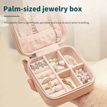 PU Leather Small Jewelry Box, Travel Portable Ring Jewelry Box, Pendant, Earrings, Necklace, Watch Storage Box (Multi-colors Available)