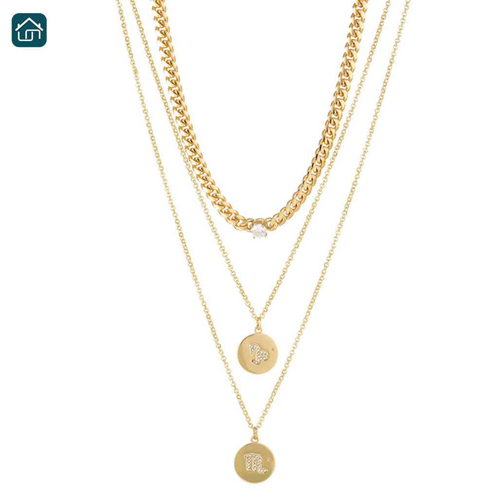 Women's Gold Layered Chain Necklaces Pendant, Necklace Necklaces in Different Fashion Styles, and High-end and Luxury Design Necklaces, Available in Multiple Styles
