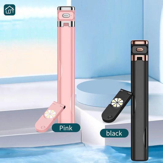 Selfie Stick with QuadroPod, Selfie Stick with 2 Fill Lights, Expandable 51 inches Travel QuadroPod, Wireless Bluetooth Selfie Stick, Perfect for Selfie/Live Broadcasting. Available in Black and Pink.