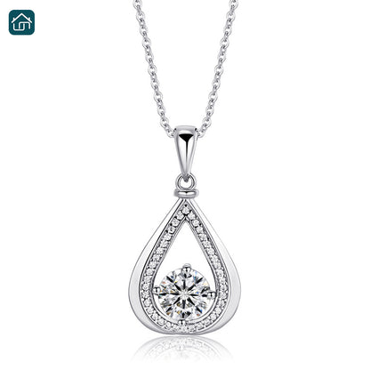 S925 Sterling Silver Zirconia Pendant Necklace Fashionable and Versatile Fairy Collarbone Chain Mother's Day Gift Available in Multiple Styles