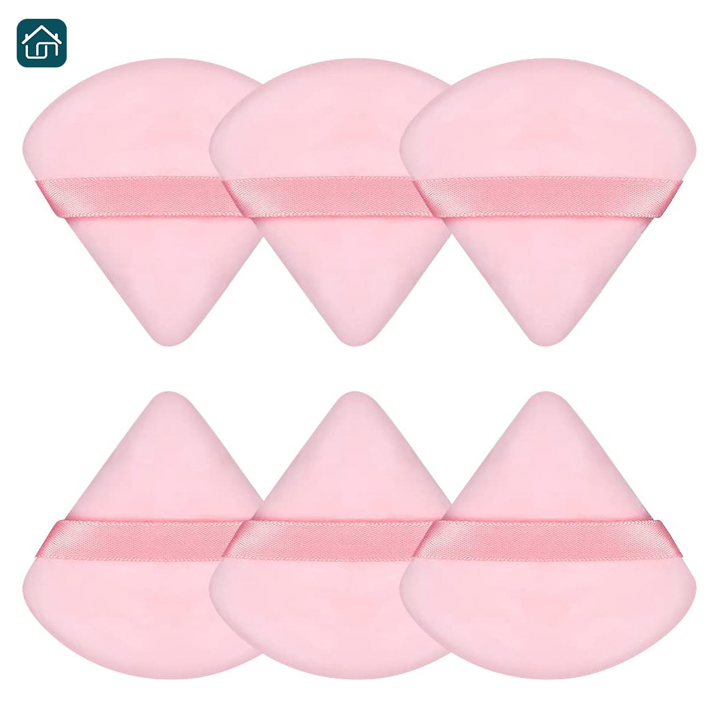 6pcs Makeup Velvet Soft Triangular Powder Puff For Loose Powder Body Makeup Foundation Setting Sponge Beauty Blender Makeup Tools(Multi-Colored)