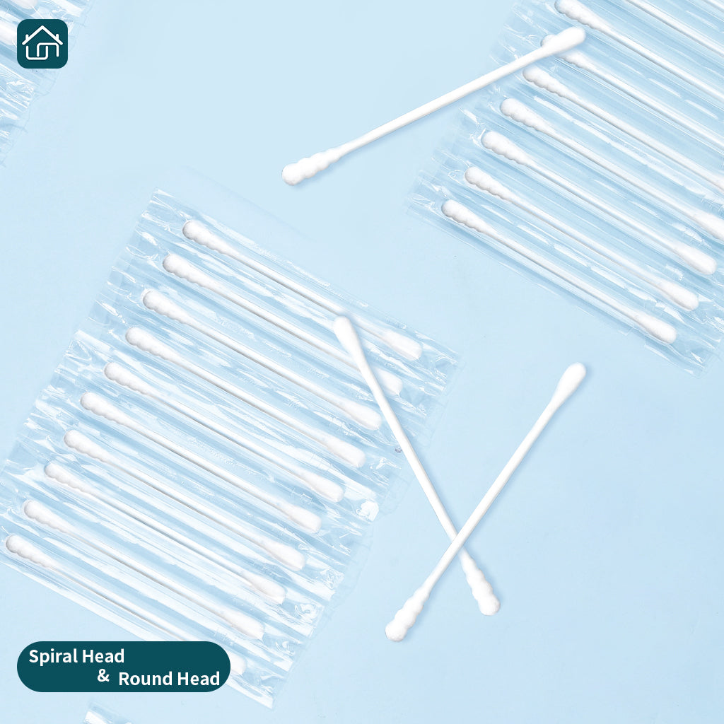 Natural Organic Paper Cotton Swabs,Biodegradable Double Tips Cotton Buds for Personal Care Available in 3 Models