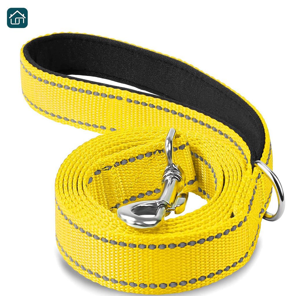 Reversible Reflective Dog Leash 5FT, Nylon Leash with Padded Handle for Walking, Training Leads for Medium, and Large Dogs, Available in Multiple Colors.