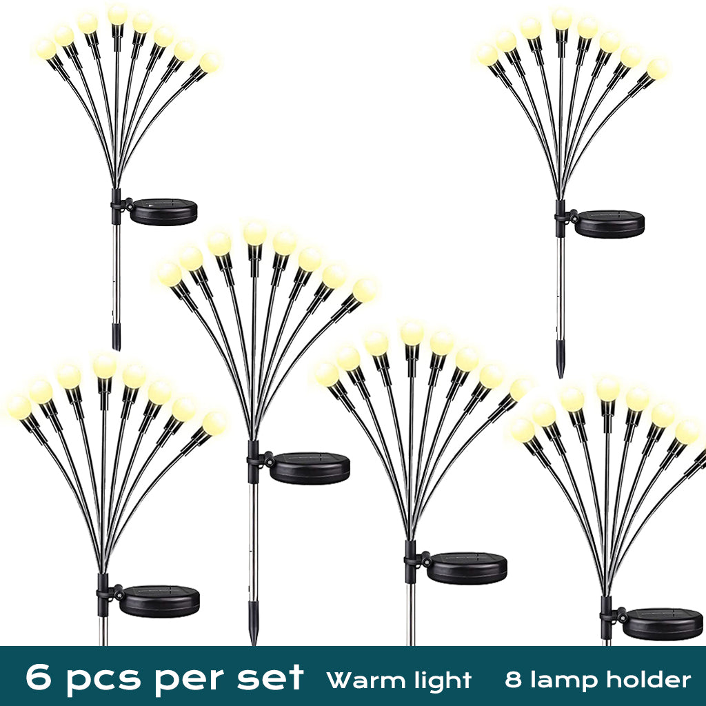 Solar Firefly Lamp, Solar Swing Lamp, Wind Swing Outdoor Waterproof Solar Decorative Lamp, Solar Outdoor Lamp for Garden, Courtyard, Walkway Decoration  (Warm Color and Color Optional)