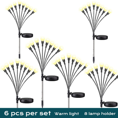 Solar Firefly Lamp, Solar Swing Lamp, Wind Swing Outdoor Waterproof Solar Decorative Lamp, Solar Outdoor Lamp for Garden, Courtyard, Walkway Decoration  (Warm Color and Color Optional)