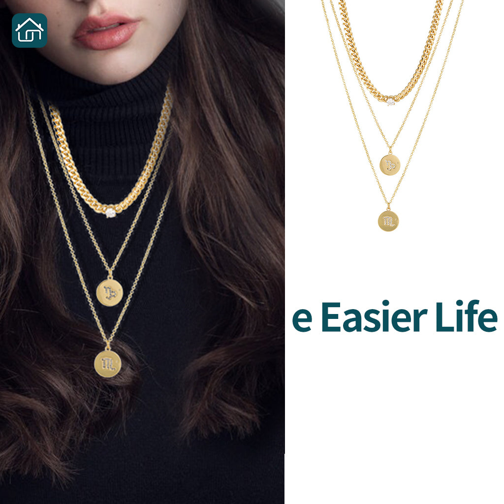 Dainty curb chain necklace gold | VIE EN BLEU