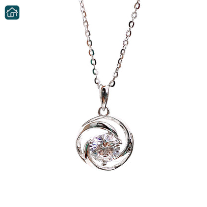 S925 Sterling Silver Zirconia Pendant Necklace Fashionable and Versatile Fairy Collarbone Chain Mother's Day Gift Available in Multiple Styles