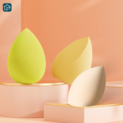 3-piece Makeup Sponge Blending Set - Beauty Cosmetic Foundation Blending Applicator for Cream, Powder, and Liquid (Comes in PVC packaging, Multi-color Optional)