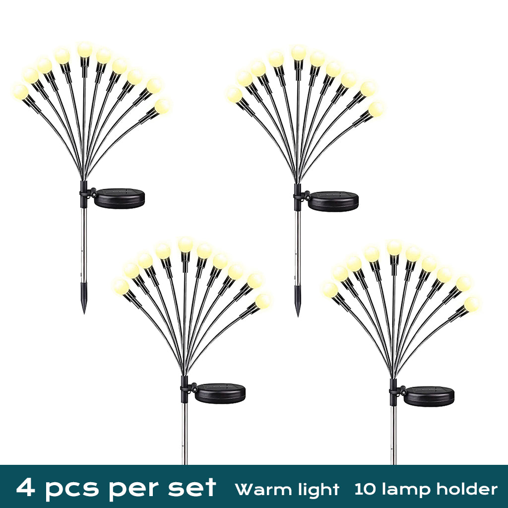 Solar Firefly Lamp, Solar Swing Lamp, Wind Swing Outdoor Waterproof Solar Decorative Lamp, Solar Outdoor Lamp for Garden, Courtyard, Walkway Decoration  (Warm Color and Color Optional)