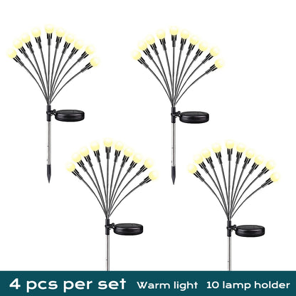 Solar Firefly Lamp, Solar Swing Lamp, Wind Swing Outdoor Waterproof Solar Decorative Lamp, Solar Outdoor Lamp for Garden, Courtyard, Walkway Decoration  (Warm Color and Color Optional)