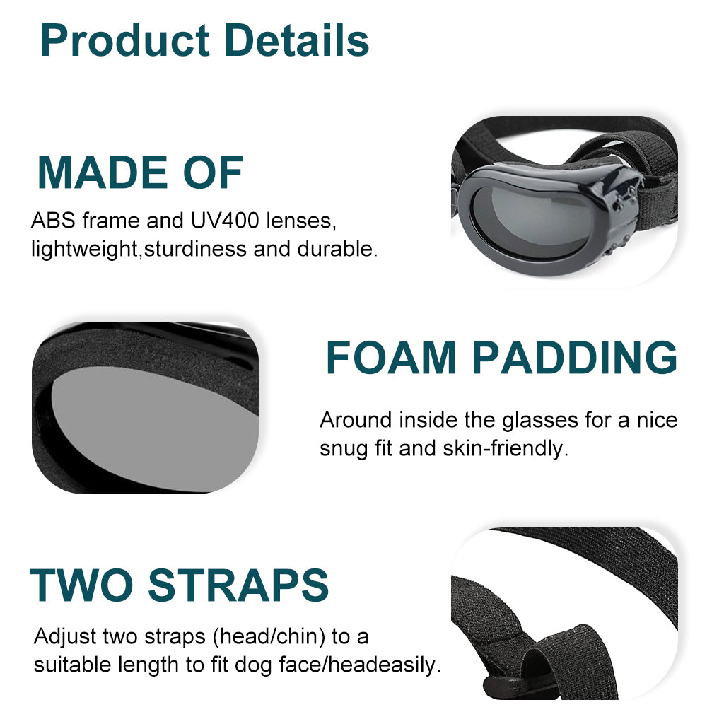 Puppy Goggles, Puppy Sunglasses, UV Protection Glasses, Anti-Fog Motorcycle Puppy Glasses