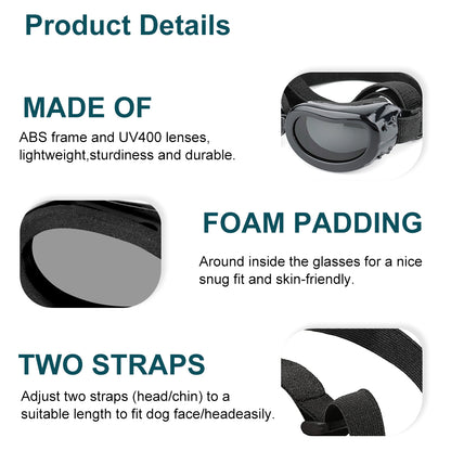 Puppy Goggles, Puppy Sunglasses, UV Protection Glasses, Anti-Fog Motorcycle Puppy Glasses