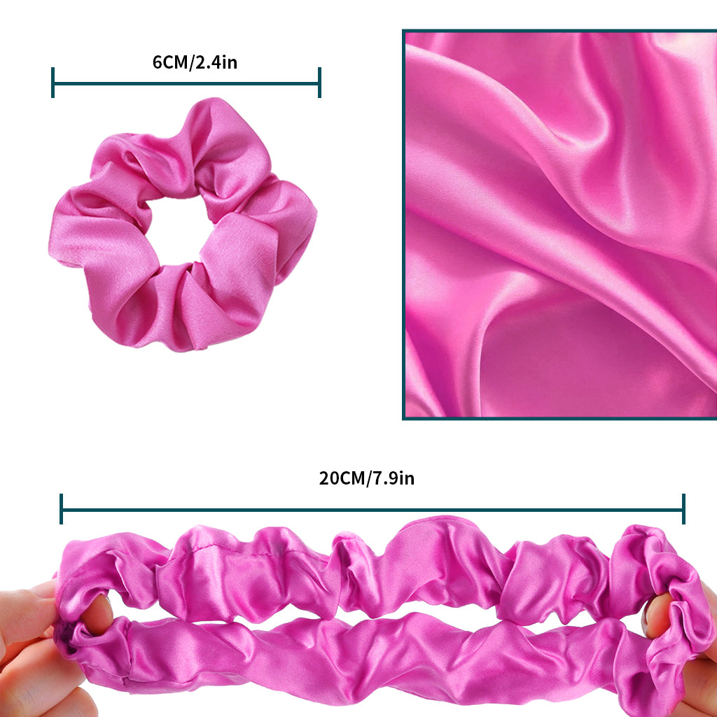 5 Piece Cute Scrunchies For Satin Hair, Satin Hair Scrunchie for Styling, Bands Ponytail Holder Hair Accessories for Women Girls Gifts