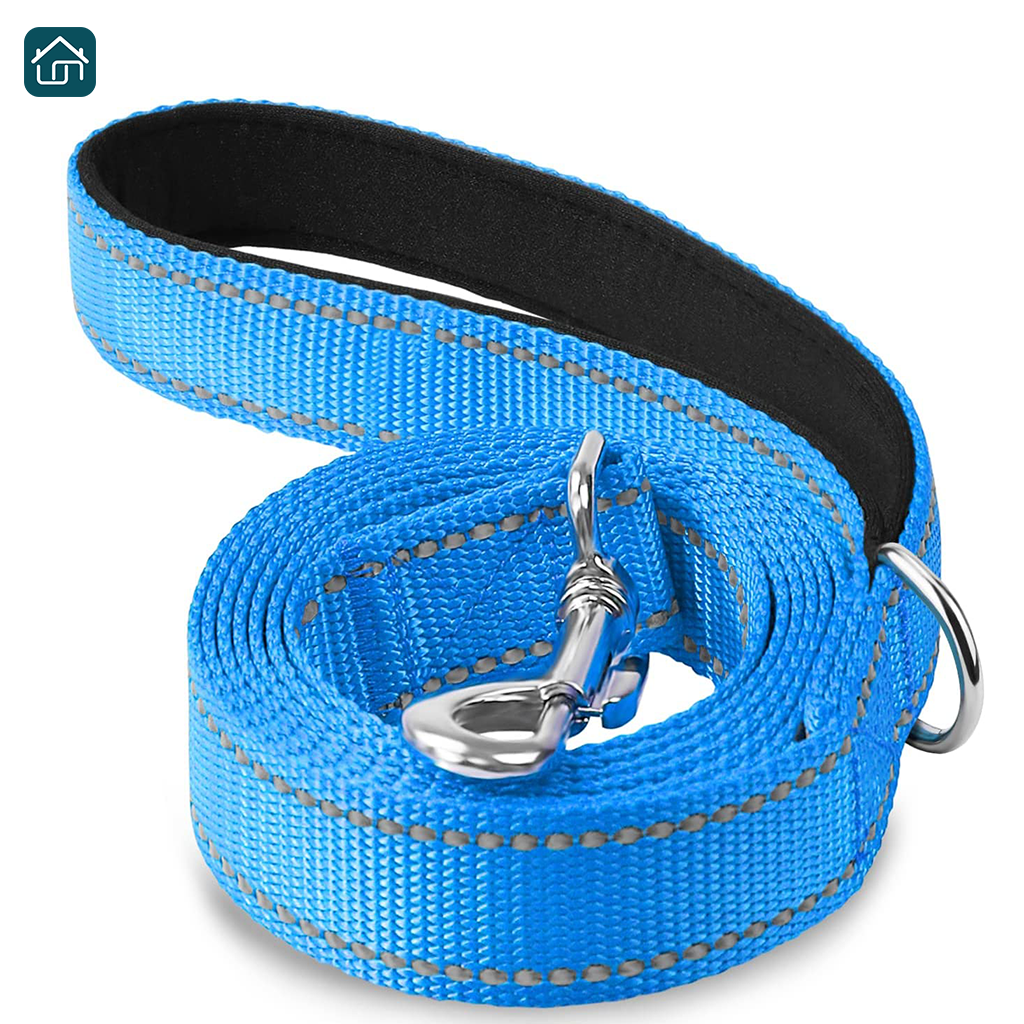 Reversible Reflective Dog Leash 5FT, Nylon Leash with Padded Handle for Walking, Training Leads for Medium, and Large Dogs, Available in Multiple Colors.